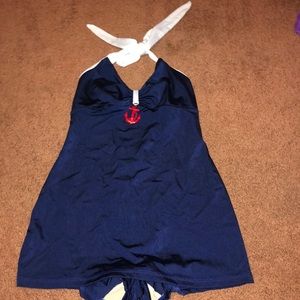 Sailor pinup swim suite